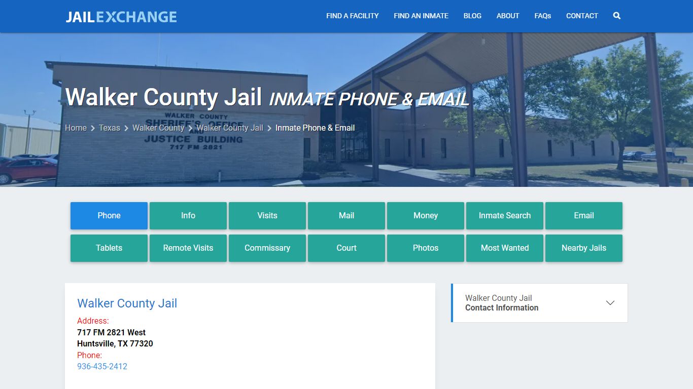 Inmate Phone - Walker County Jail, TX - Jail Exchange
